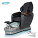 Gulfstream Super Relax 2 Spa with Black quilted Super Relax 2 chair, grey base and clear glass bowl