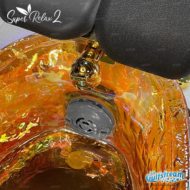 Rustic Gold glass bowl with OneJet disposable jet