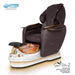 Gulfstream Super Relax 2 Spa with Chocolate quilted Super Relax 2 chair, white base and amber glass bowl