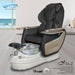 Gulfstream Super Relax 2 Spa with Black Super Relax 3 chair, white base and clear glass bowl