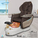 Gulfstream Super Relax 2 Spa with Chocolate Super Relax 3 chair, white base and amber glass bowl