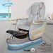 Gulfstream Super Relax 2 Spa with Light Grey Super Relax 3 chair, grey base and black glass bowl