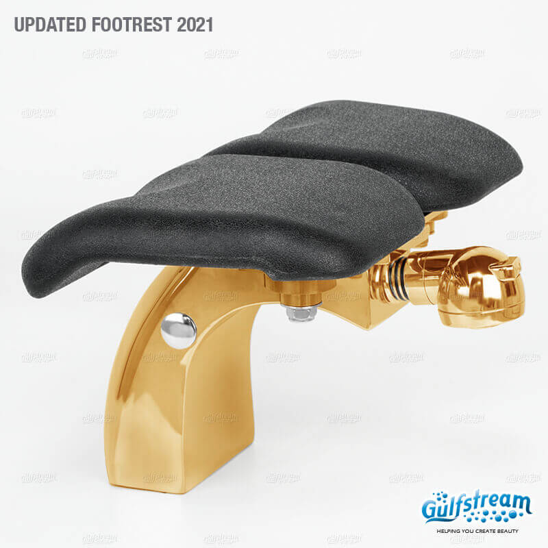 Gold upgraded pedicure footrest