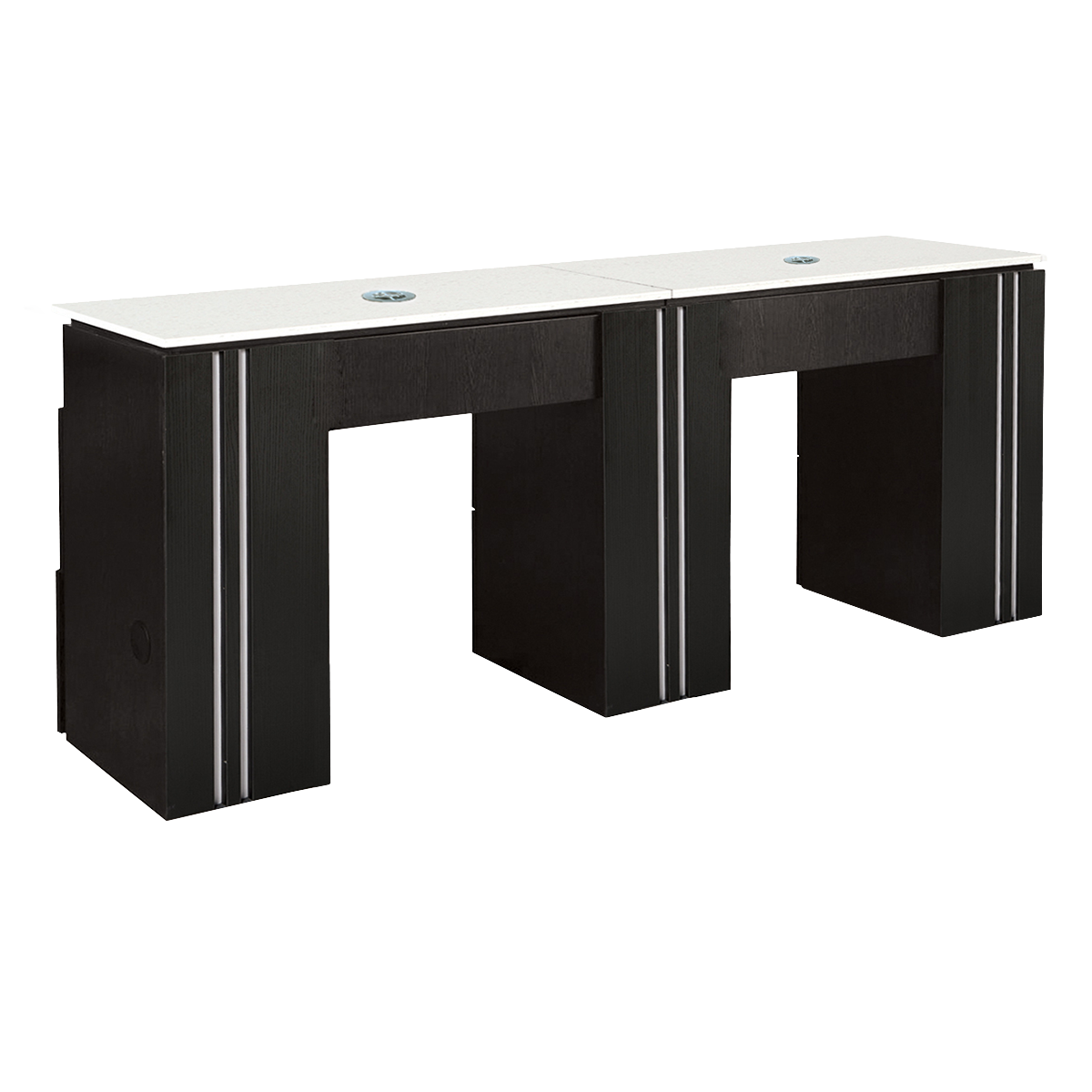 Black double manicure table