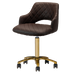 Chocolate manicure stool with gold accents