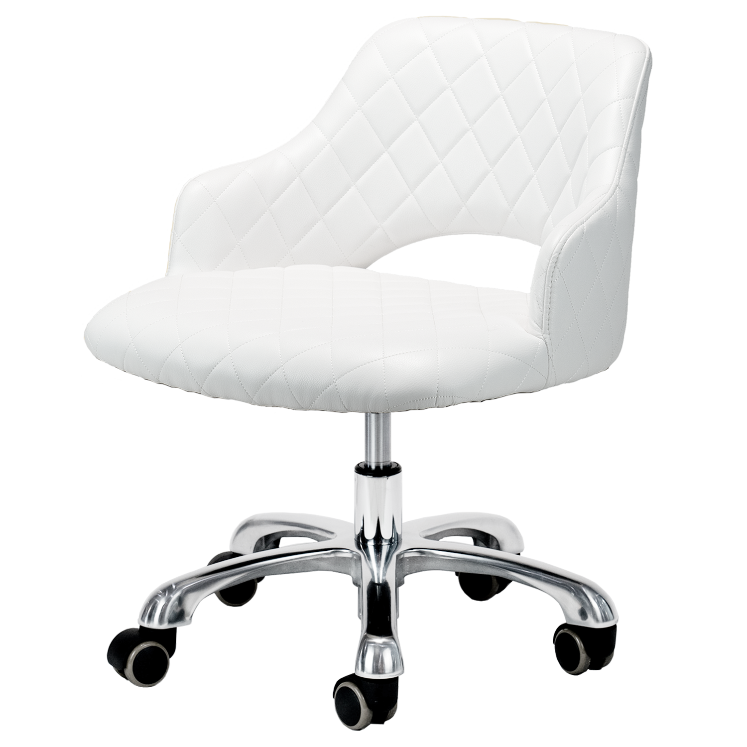 White pedicure stool