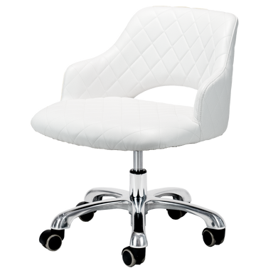 White pedicure stool
