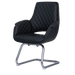Black salon customer chair with no wheels