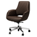 Chocolate colored salon customer chair with wheels