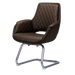 Chocolate salon customer chair with no wheels