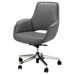 Gray salon customer chair with wheels