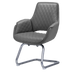 Gray salon customer chair with no wheels