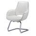 White salon customer chair with no wheels