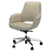 Parchment salon customer chair with wheels