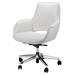 White salon customer chair with wheels