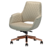 Khaki customer salon chair with rose gold hardware