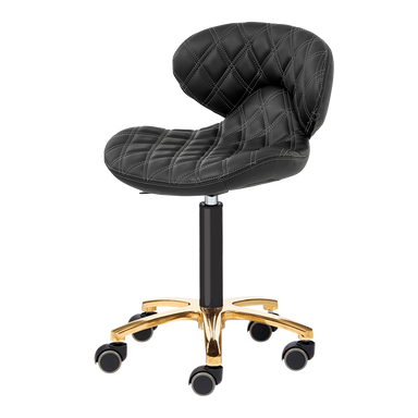 Black pedicure stool with gold base