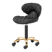 Black pedicure stool with gold base