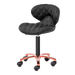 Black pedicure stool on rose gold base