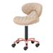 Parchment pedicure chair on rose gold base