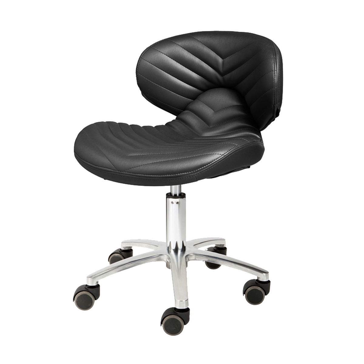 Black pedicure technician stool