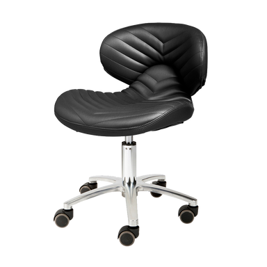 Black pedicure technician stool