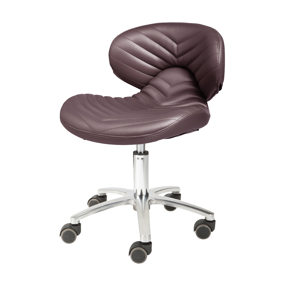 Chocolate colored pedicure technician stool