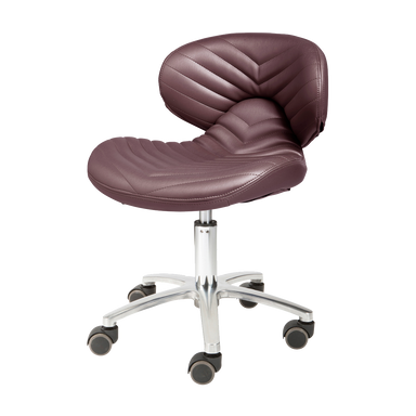 Chocolate colored pedicure technician stool