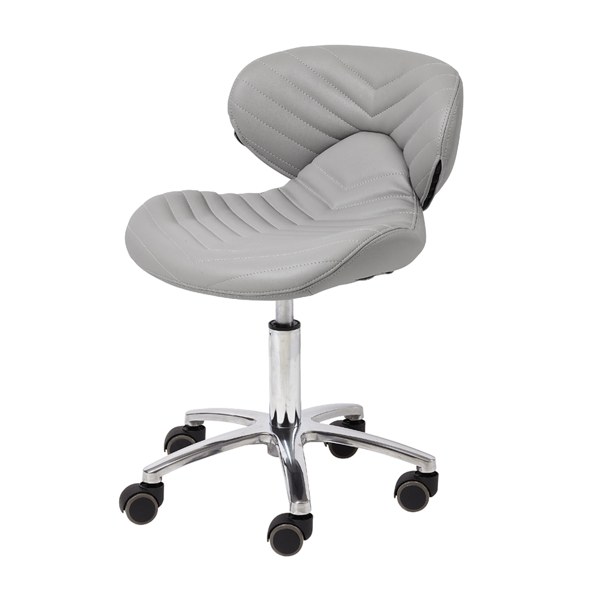 Gray pedicure technician stool