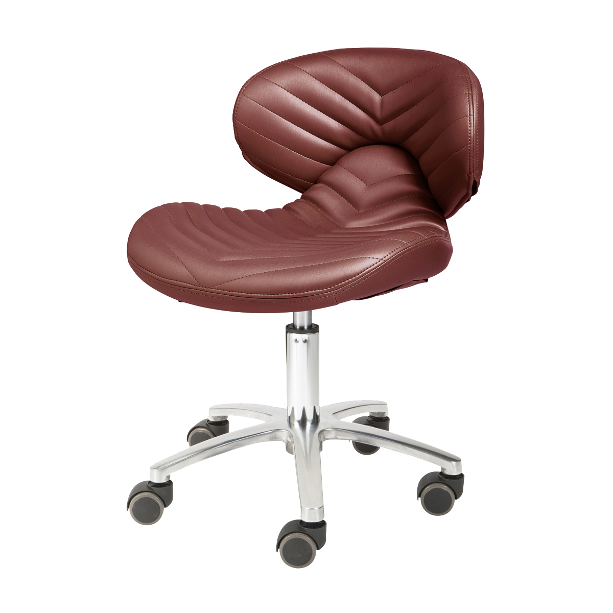 Red pedicure technician stool