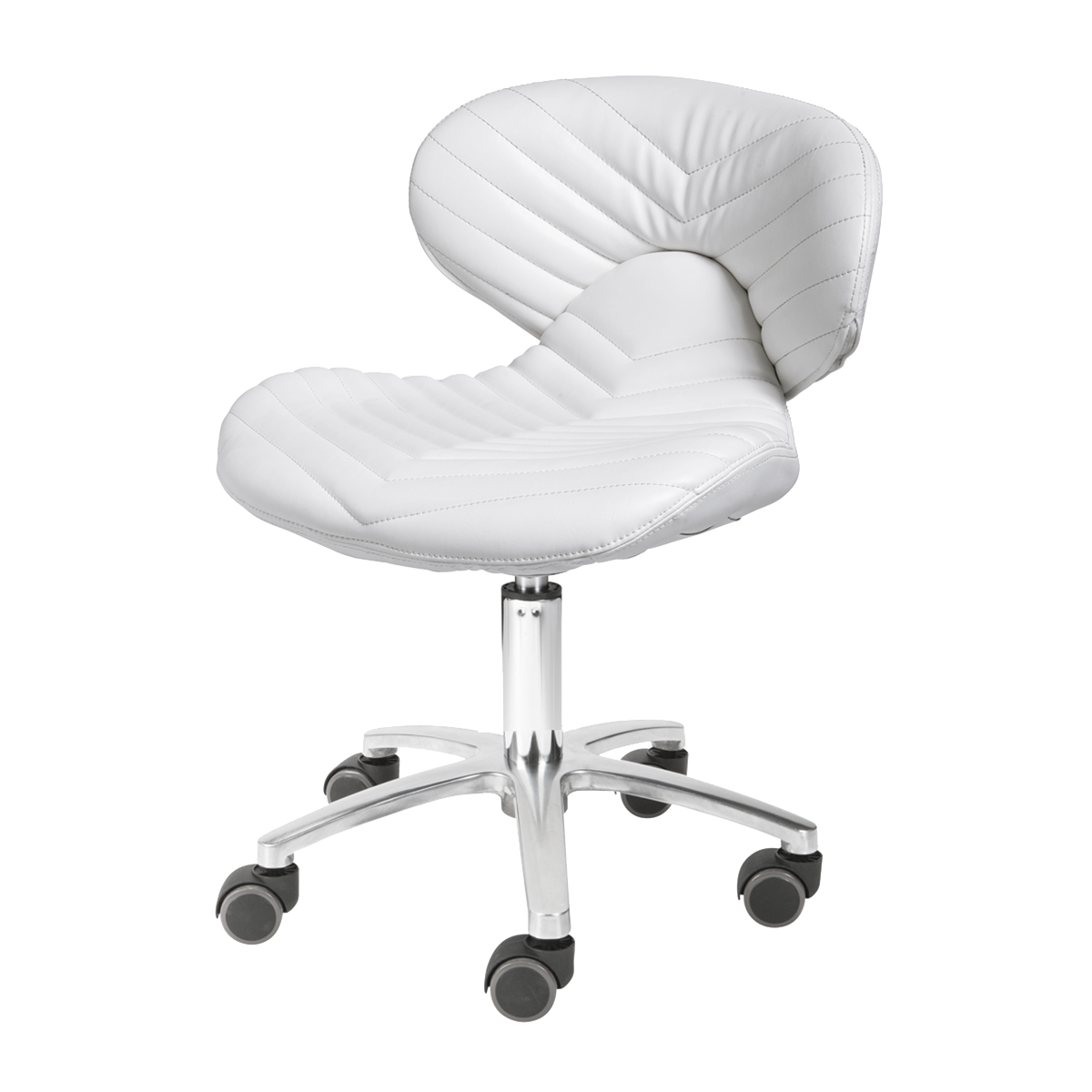 White pedicure tech stool