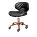 Black pedicure stool with rose gold hardware