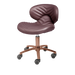 Chocolate pedicure stool with rose gold hardware
