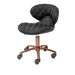 Black pedicure stool with rose gold hardware