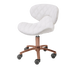 White pedicure stool with rose gold hardware