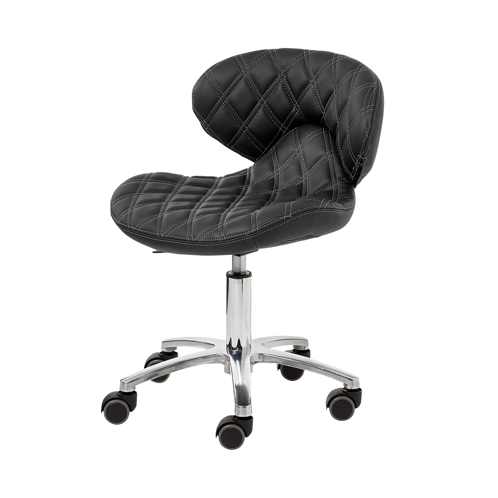 Black pedicure technician stool