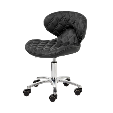 Black pedicure technician stool