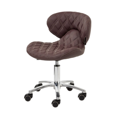 Chocolate colored pedicure technician stool
