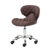 Chocolate colored pedicure technician stool