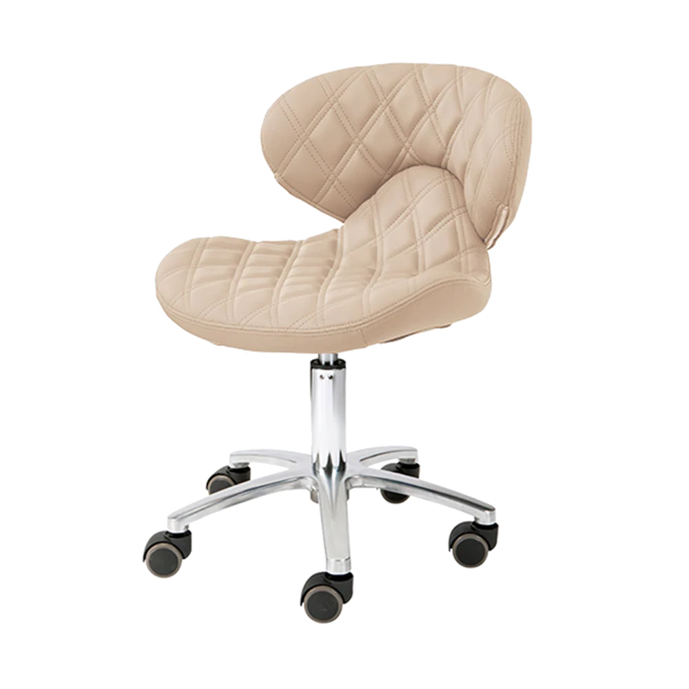 Khaki pedicure technician stool