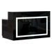 LED lit black salon reception desk