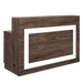 LED lit Mahogany Glow salon reception desk