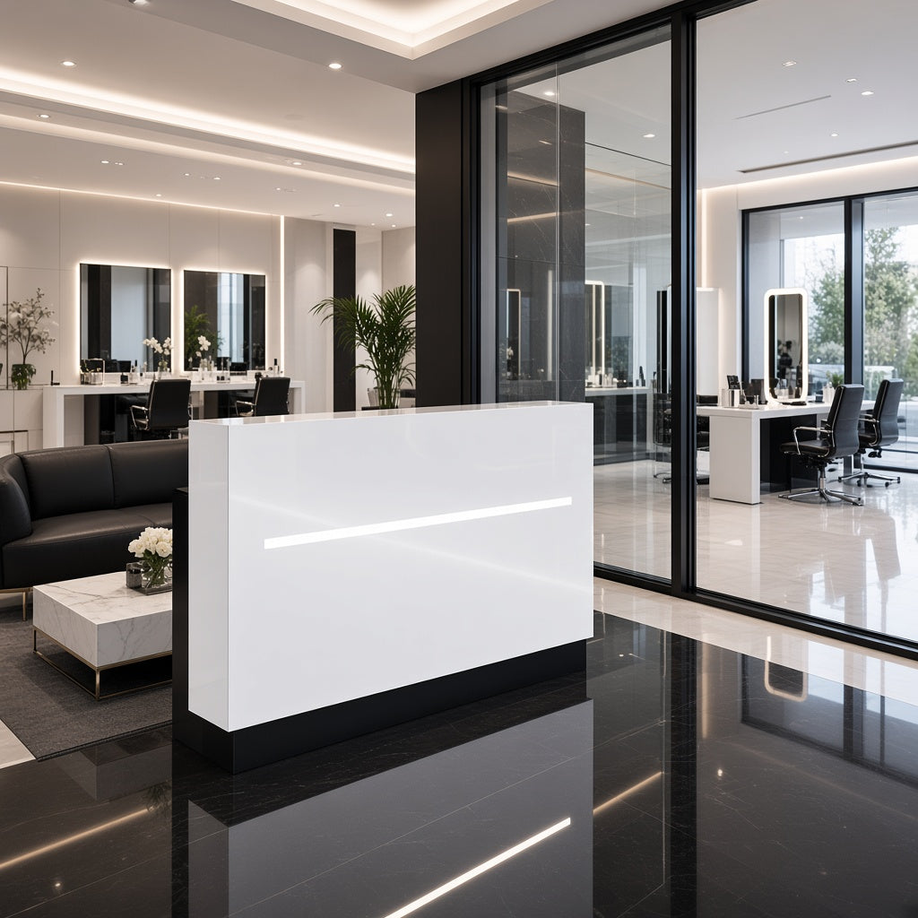 Whale Spa LUX BW2 Stripes Reception Desk