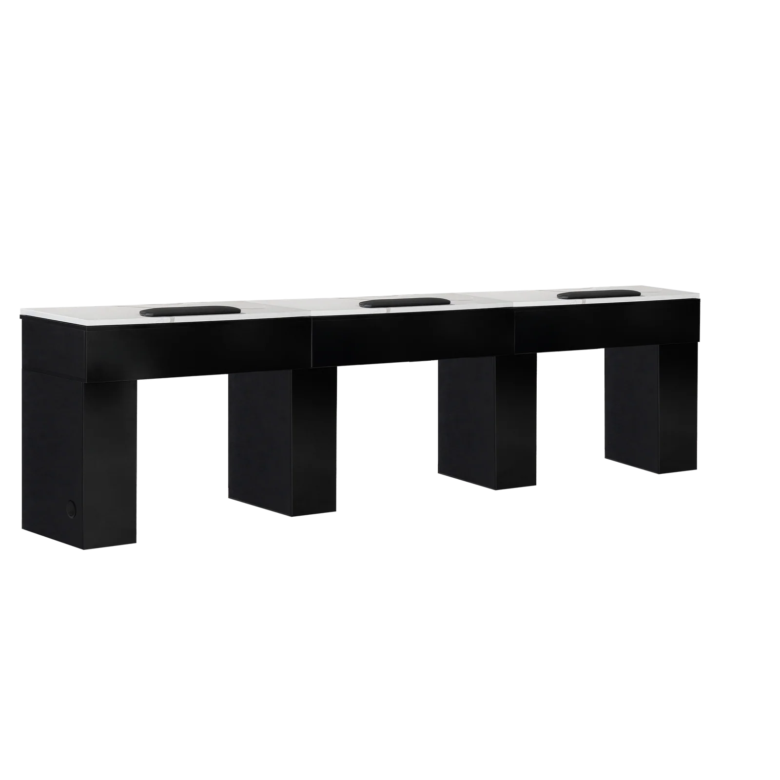 Black triple nail manicure table 