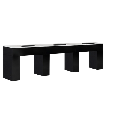 Black triple nail manicure table 