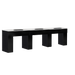 Black triple nail manicure table 