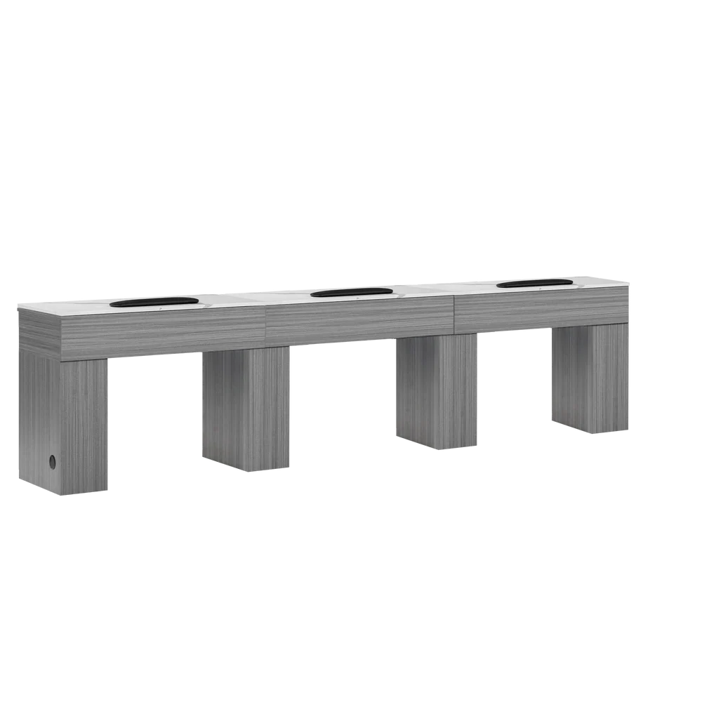 Image of gray triple manicure nail table