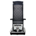 Black pedicure chair with bowl and faucet