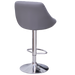 Rear view of gray bar stool