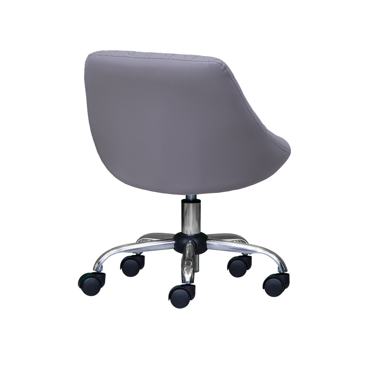 Rear view of gray pedicure stool